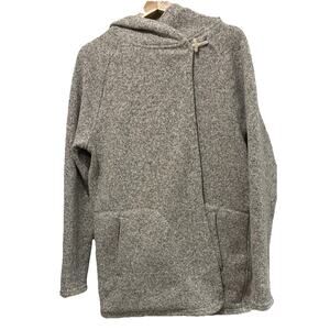 The North Face Womens Crescent Wrap Fleece Jacket Size Large Gray Cozy Outdoors